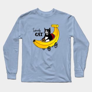 Speedy cat and banana Long Sleeve T-Shirt